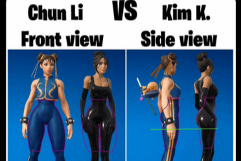 建模VS真人感！《堡垒之夜》春丽与金姐皮肤大对比！