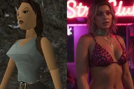 《古墓丽影》劳拉与当代女角色对比：身材变化太大了！